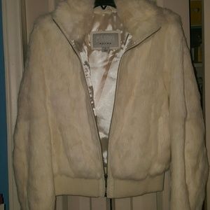 White Rabbit Fur Coat