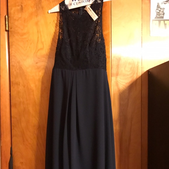Navy blue bridesmaid dress