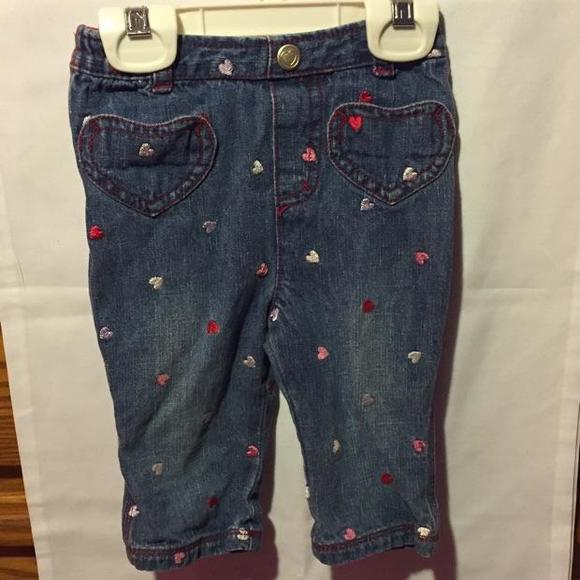 jeans with hearts on them