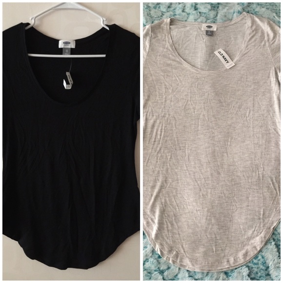 NWT curved hem tee