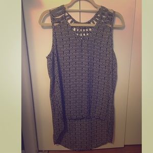 Black and white print tank top