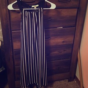 Black and white stripped dress