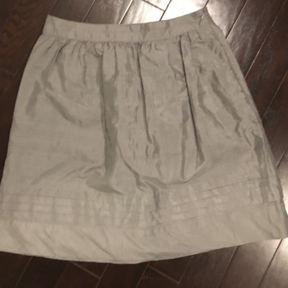Grey silk blend skirt