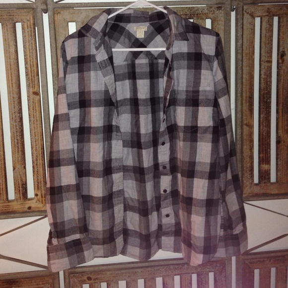 Grey and black Jcrew Flannel