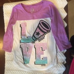 Justice Size 10 cheer shirt