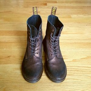 SOLD Bronze Suede Dr. Martens Clemency Boots