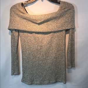 Forever 21 Grey Off the Shoulder Top