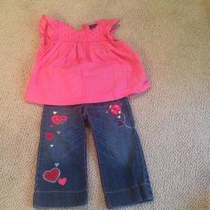 Embroidered jeans with matching shirt!