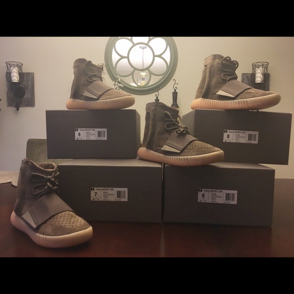 adidas gazelle silver green womens Adidas Yeezy 750 Boost OG Grey/Light Brown Size 12 – Sneaker Binge main image 1