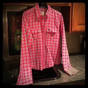 ABERCROMBIE PLAID BUTTON UP.  So cute! Like new. L
