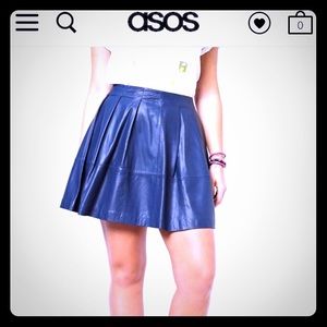 Genuine leather skirt from asos