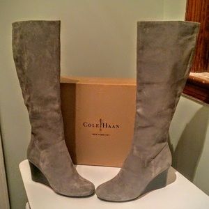 Reduced!!! NWT Cole Haan Cora Wedge Suede Boot