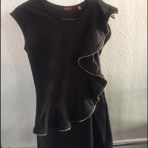 Black ruffle Ted Baker dress