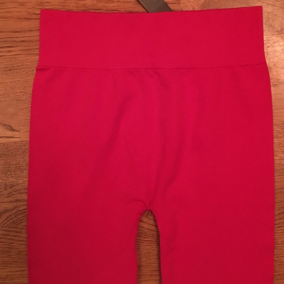 Leggings Wide Band RED. One Size. - Picture 3 of 4