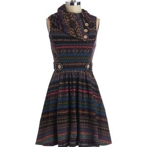 Modcloth Coach Tour Dress in Fair Isle