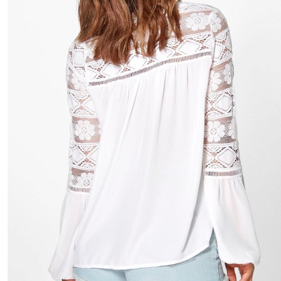 🎉HOST PICK🎉Gorgeous Black Crocheted Lace Top - Picture 2 of 4