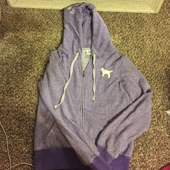 Hooded LOVE PINK purple sweatshirt
