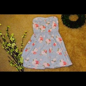 Floral Strapless Dress