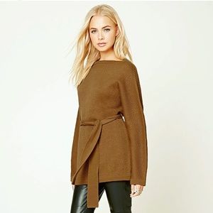 🍂Fall-Perfect F21 Ribbed Belted Tunic🍂
