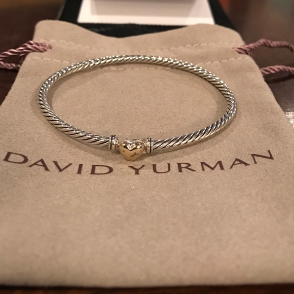 Authentic David Yurman cable heart bracelet