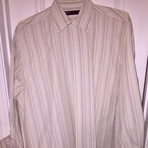 Mens L Perry Ellis  multicolored stripe shirt.