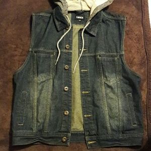 Jean Vest w/ Hoodie