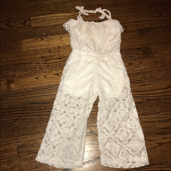 Toddler White lace Romper