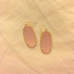 Kendra Scott light pink dangle earrings