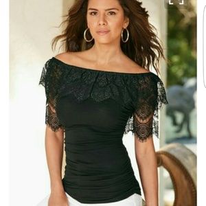 Lace of The Shoulder Top