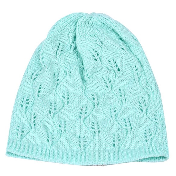 Pretty Dainty Mint Green Knit Hat - Picture 3 of 3