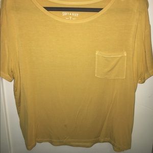 Yellow crop top
