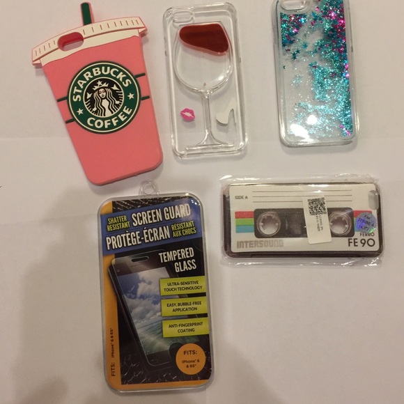 IPhone 6 Bundle 4 cases 1 tempered glass Guard NEW