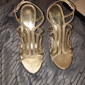 Gold high heels!