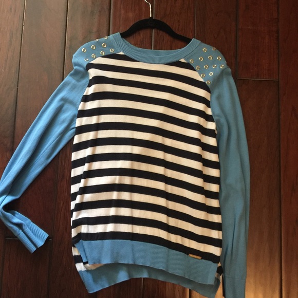 Michael kors striped sweater worn once size Medium
