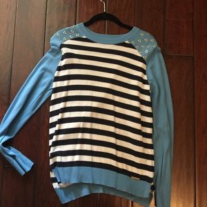 Michael kors striped sweater worn once size Medium