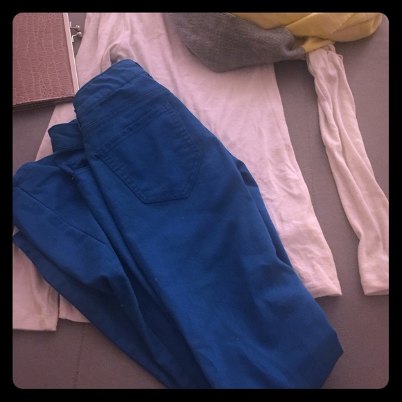 Royal blue skinny jeans