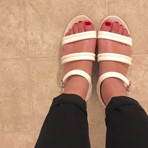 Aldo white flat sandals