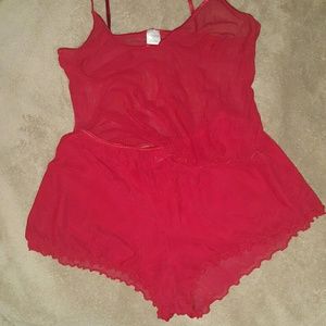 Express Lingerie Set Red Size Medium