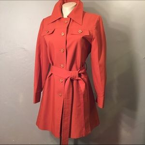Vintage orange trench coat