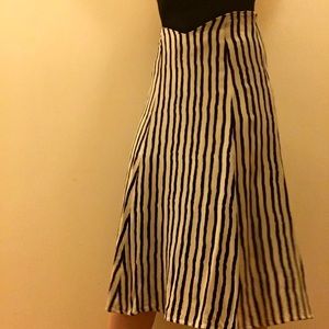 Striped midi skirt