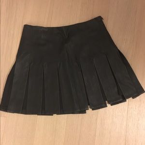 ZARA pleated leather style skirt