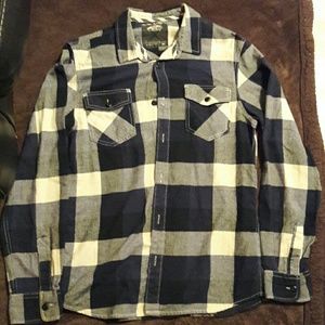 Blue pladed Button down