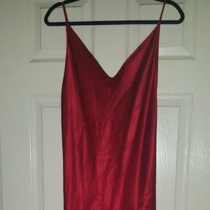 Full length Victoria's Secret Red Silk Gown Size S