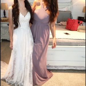 Taupe Lulu bridesmaids dress