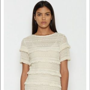 JOIE Rafael top XS crochet blouse