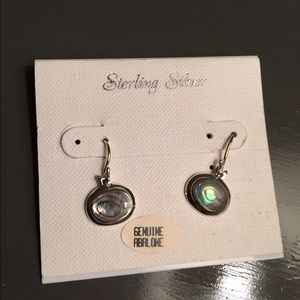 Sterling silver abalone earrings