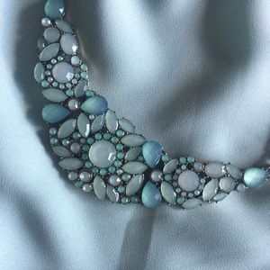 Light Blue Embellished Necklace