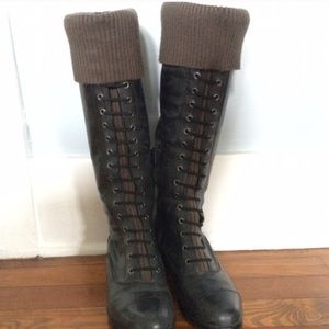Cole Haan Nike Air Sweater Lace Up boots