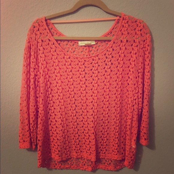 Coral lace top