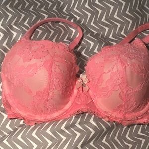 Lace crystal studded bra